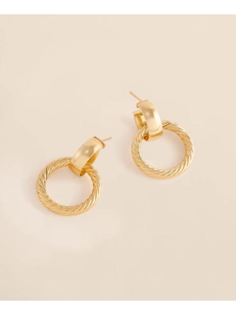 Brooks Brothers 14k Gold Large Oval Earrings