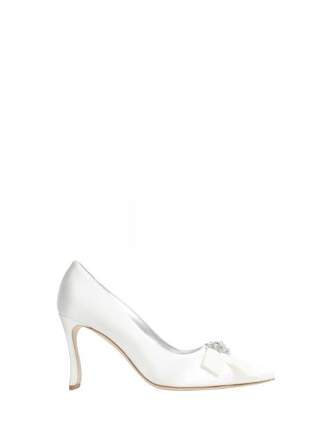 Manolo Blahnik Apius Satin Jewel Embellished Pumps