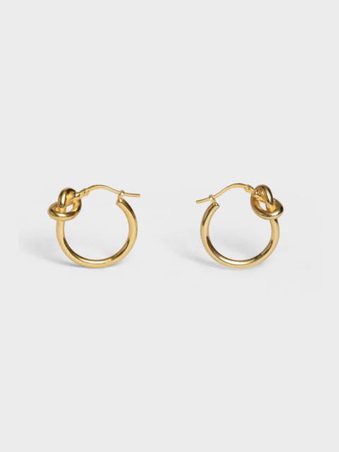 Knot Small Hoops in Brass with Gold finish