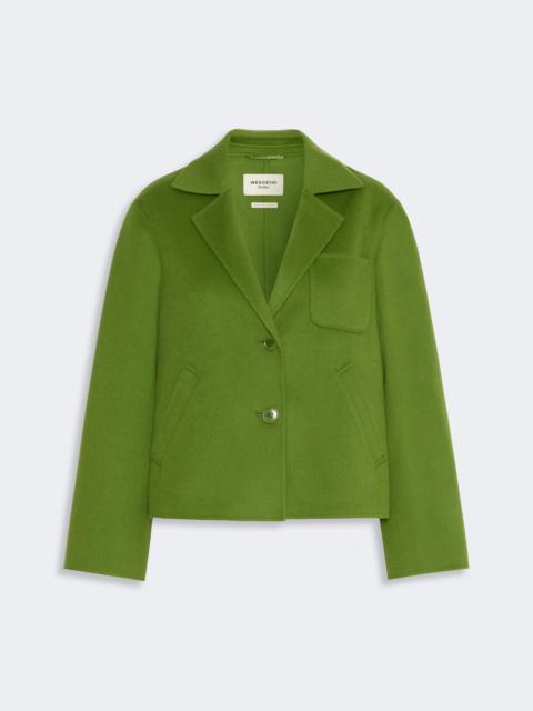 WEEKEND Max Mara PELOTA Double wool cropped jacket - GREEN