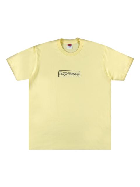 Supreme x KAWS Chalk Logo Tee 'Pale Yellow'