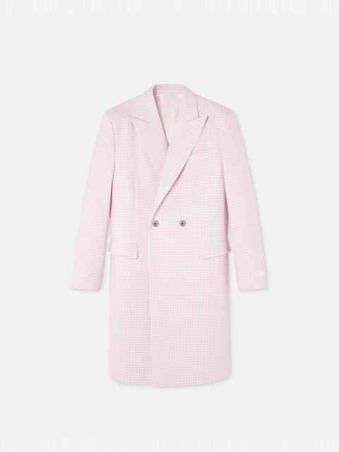 VERSACE Contrasto Double-Breasted Overcoat