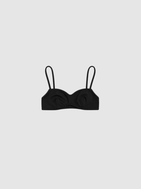 ST. AGNI Pointelle Bralette - Black