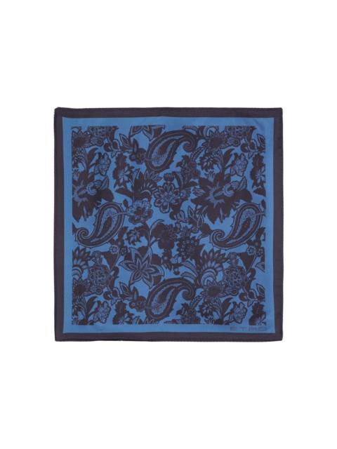 paisley-print silk scarf