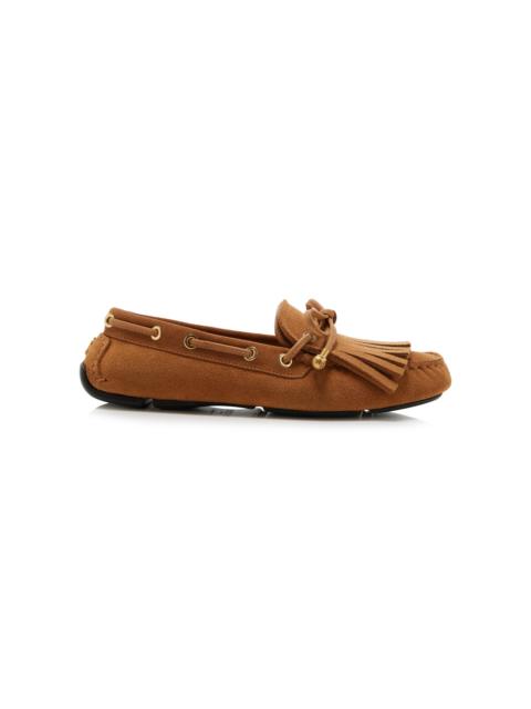 JIMMY CHOO Manon Suede Loafers tan