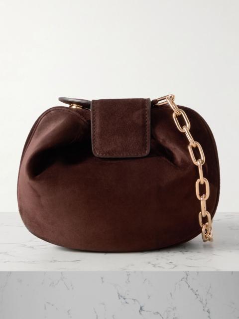 GABRIELA HEARST Soft Demi suede clutch Dark brown