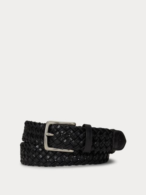 Polo Ralph Lauren Leather & Braided Cord Woven Belt