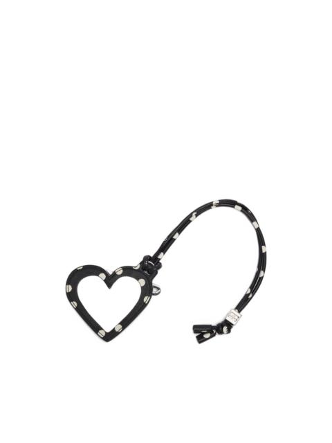 GANNI polka-dot heart keyring