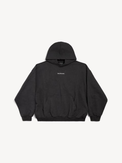 BALENCIAGA New Balenciaga Back Hoodie Medium Fit in Black