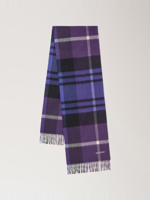 Mulberry Small Check Merino Wool Scarf Lilac & Amethyst Merino Wool