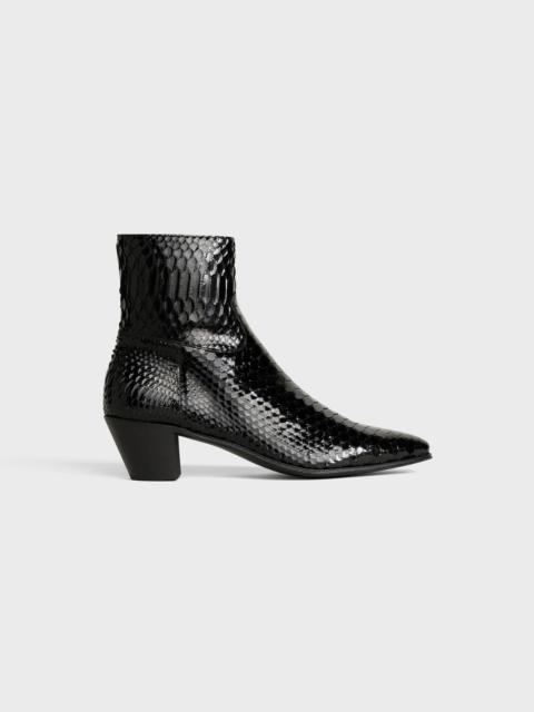 CELINE CELINE JACNO BOOT IN LACQUERED PYTHON