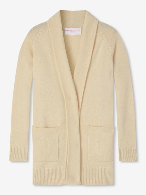 Derek Rose Women's Cardigan Nina 10 Cashmere Cream