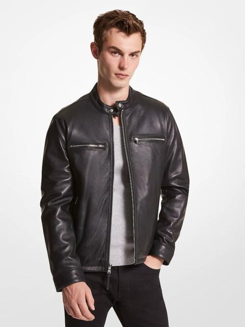 MICHAEL KORS Leather Moto Jacket