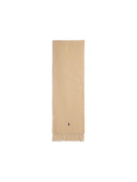 Polo Ralph Lauren fringed-trim embroidered scarf