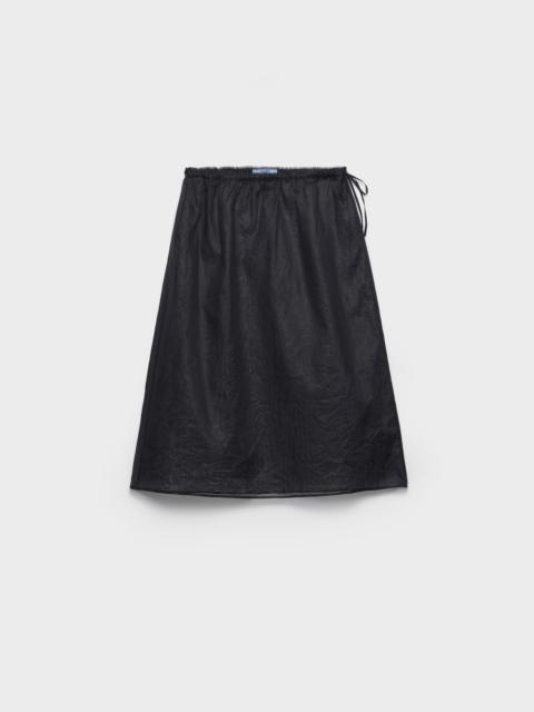 Prada Cotton organdy midi-skirt