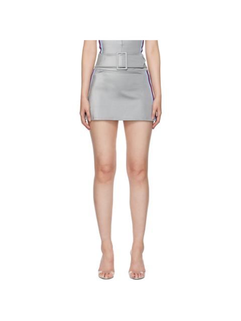 MAISIE WILEN Gray Magnet Miniskirt