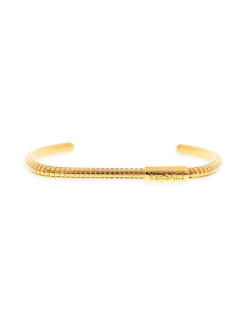 VERSACE Women's Goldtone Logo Cuff - Gold