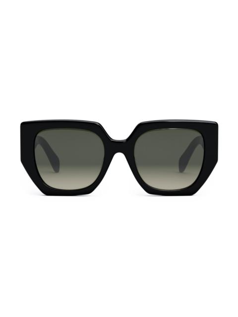 CELINE Women's Triomphe 55MM Butterfly Sunglasses - Shiny Black