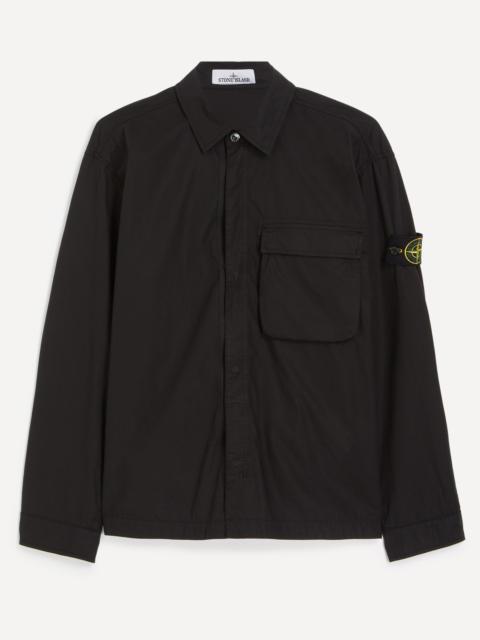 Stone Island Black Logo Patch Long-Sleeve Shirt