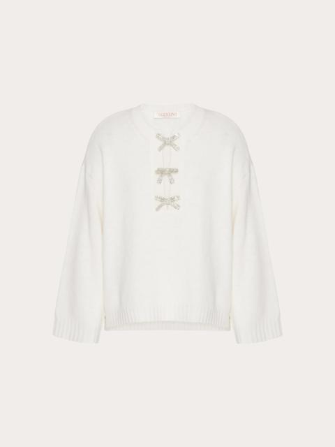 Valentino EMBROIDERED WOOL SWEATER