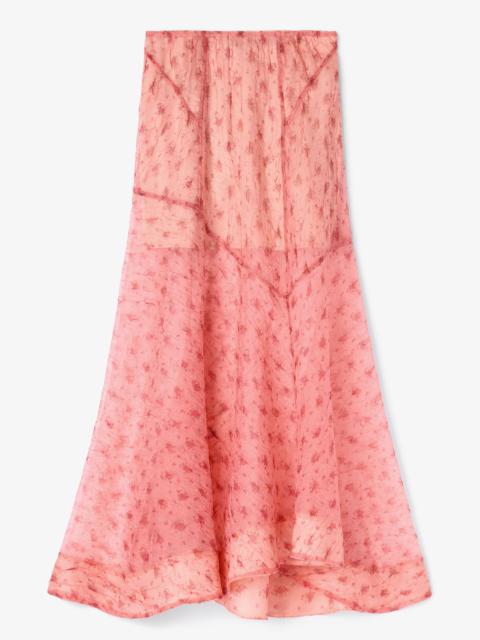 GANNI SKIRT IN PRINTED SHIBORI ORGANZA