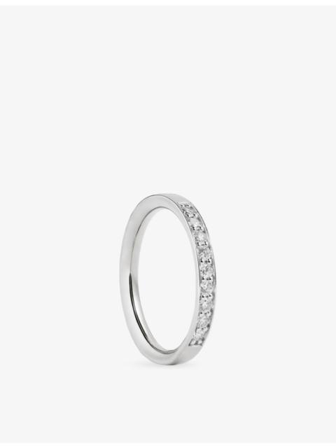 MONICA VINADER Essential Sterling-Silver And 0.22ct Lab-Grown Diamond Band Ring