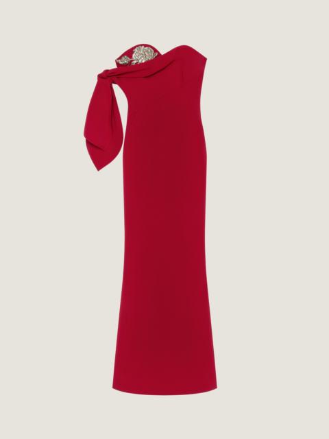Givenchy LONG EVENING BUSTIER DRESS IN CREPE WITH BOW AND SEQUINS
