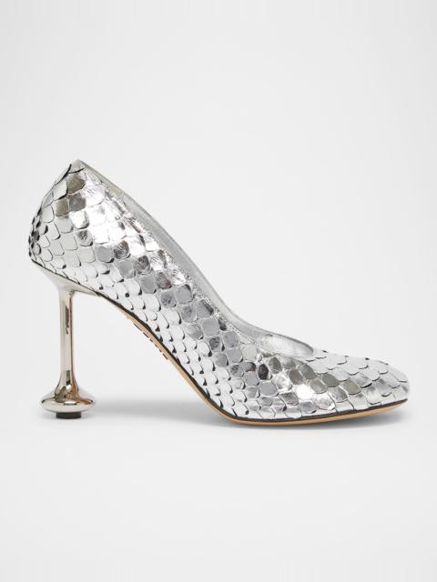 Loewe Toy Metallic Python Pumps