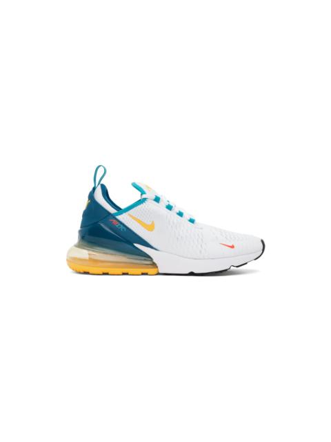 Nike White & Blue Air Max 270 Sneakers