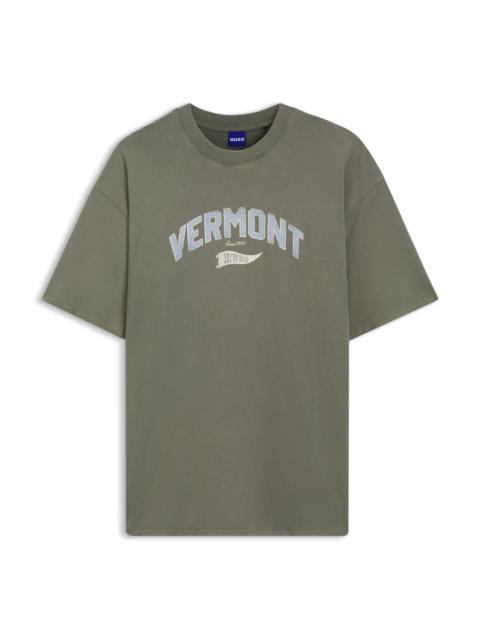 HUGO OVERSIZED-FIT COTTON T-SHIRT WITH GRAPHIC PRINT
