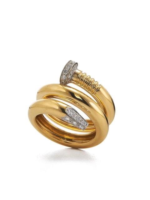 DAVID WEBB Diamond Polished Nail Ring