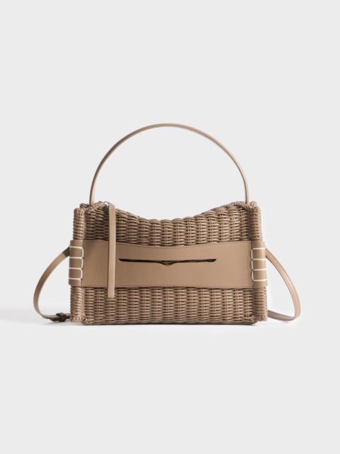 JW Anderson LOAFER BAG IN TAUPE WOVEN LEATHER