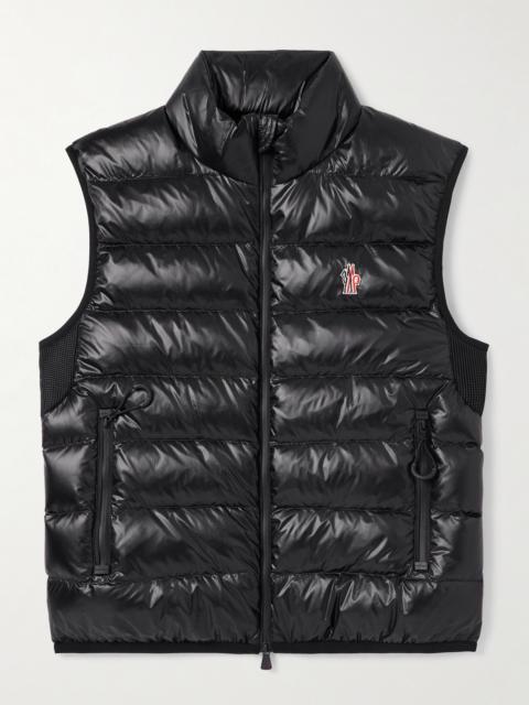 Moncler Grenoble Logo-Appliquéd Mesh-Trimmed Quilted Ripstop and Stretch-Jersey Down Gilet