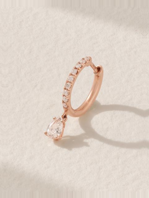 ANITA KO Huggies 18-karat Rose Gold Diamond Single Hoop Earring