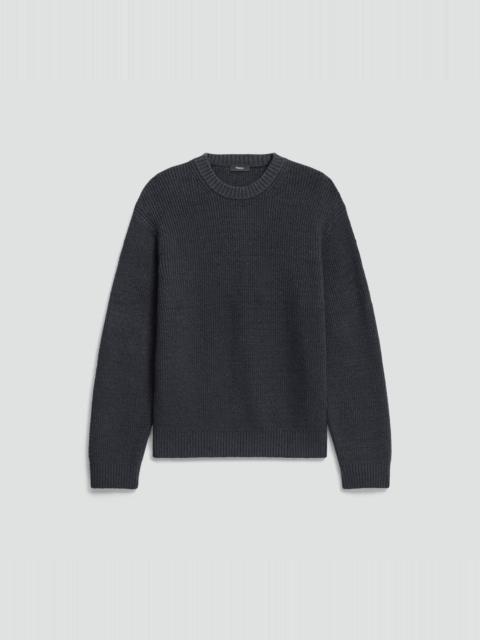 Theory Crewneck Sweater in Cotton Silk Slub
