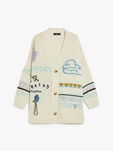 WEEKEND Max Mara ACACIA Oversized jacquard cotton cardigan