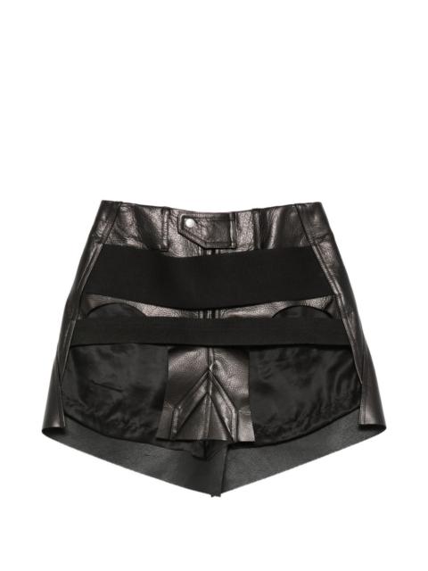 Rick Owens Temple panel mini skirt