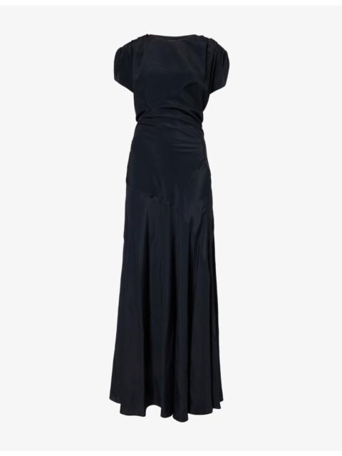 Vivienne Westwood Justina Cap-Sleeve Woven Maxi Dress