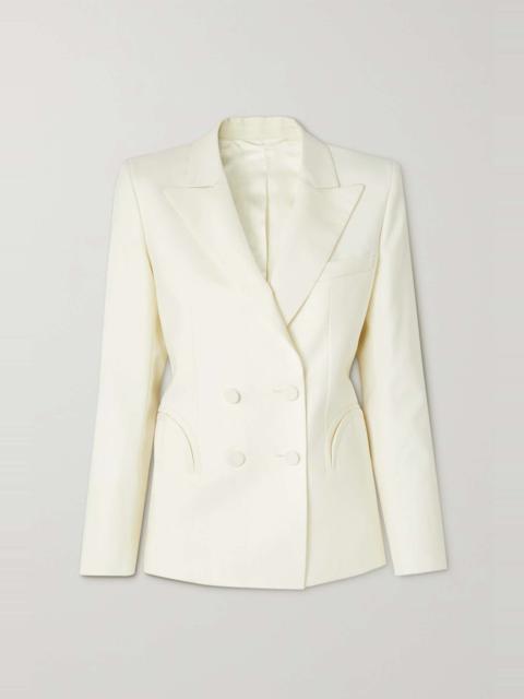 BLAZÉ MILANO First Class Charmer double-breasted silk-trimmed wool blazer