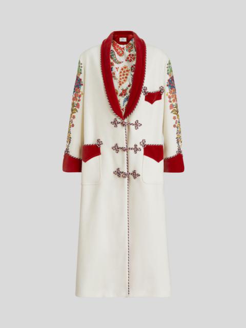Etro WOOL FABRIC COAT WITH EMBROIDERY