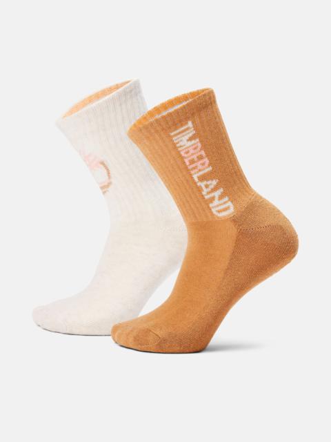 Timberland Women's 2-Pack Split Color Tree Shortie Crew Sock