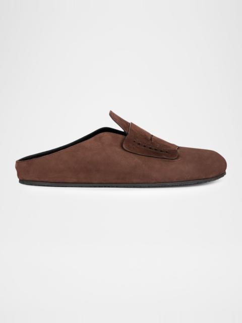 JACQUEMUS Men's Les Moccasin Suede Mules