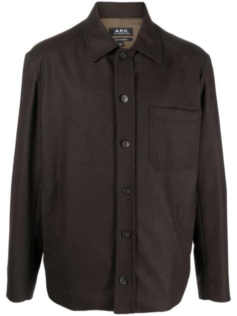 A.P.C. button-up wool-blend jacket