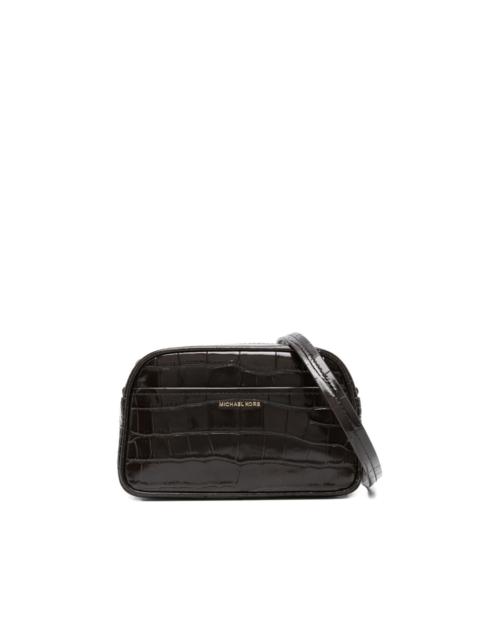 MICHAEL KORS Jet Set crocodile-effect zip-top shoulder bag