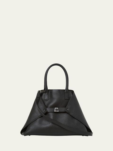 AKRIS Ai Small Braided Leather Top-Handle Bag