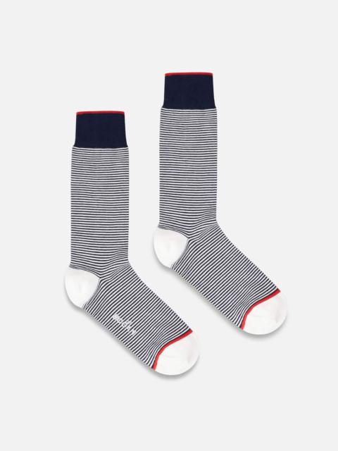 HOGAN Micro Stripes Socks Blue White