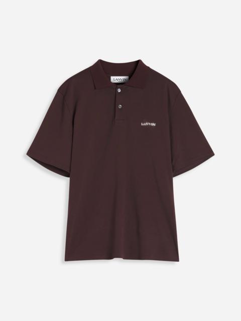Lanvin CLASSIC POLO SHIRT WITH MOHAIR DETAIL