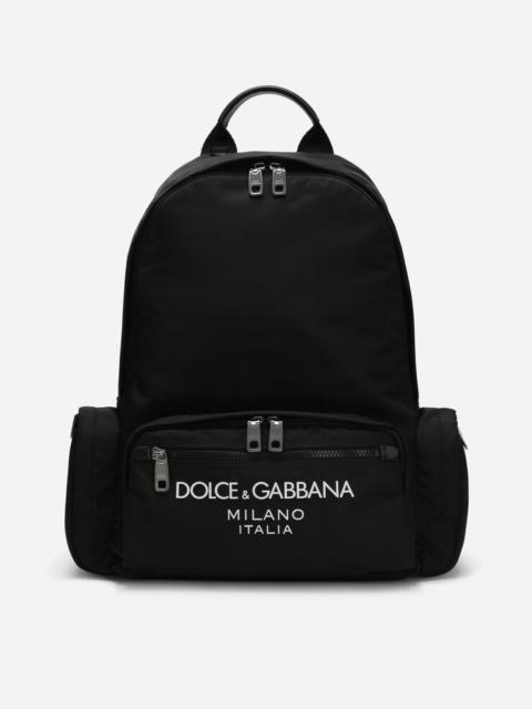 Dolce & Gabbana Nylon backpack with rubberized logo