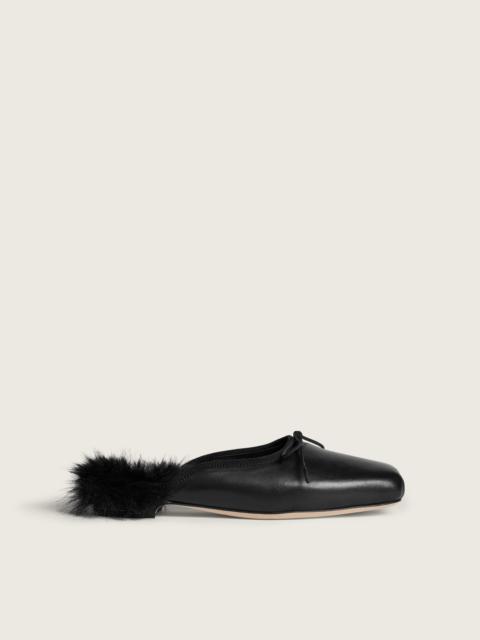 Simone Rocha Faux Fur Lined Pointe Mule