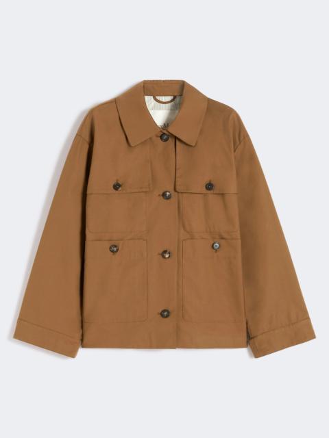 Max Mara Water-repellent twill jacket - TOBACCO